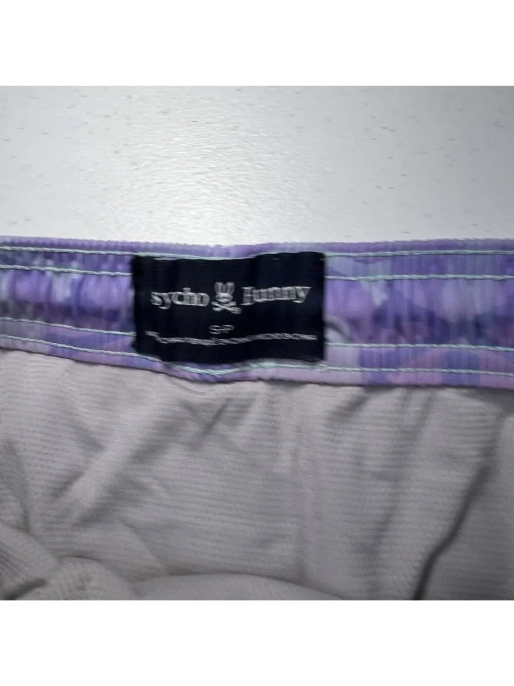 Psycho Bunny Mens Forster Bunny Swim Trunks Size Small Lined Drawstrings